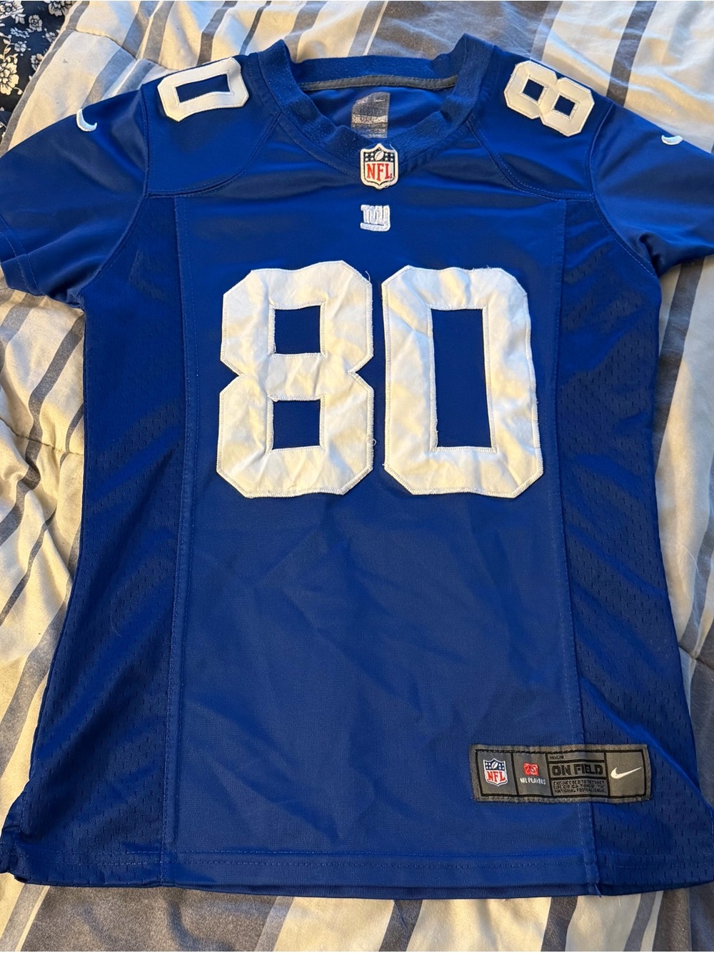NY Giants Women’s Nike On-Field Jersey Victor Cruz #80, Small EUC